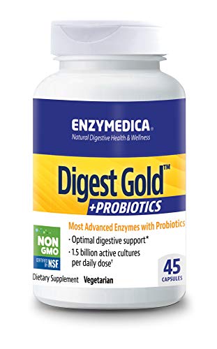 Enzymedica, Digest Gold + PROBIOTICS, Digestive Aid for Maximum Relief, Vegetarian, Gluten Free, Non-GMO, ,45 Count