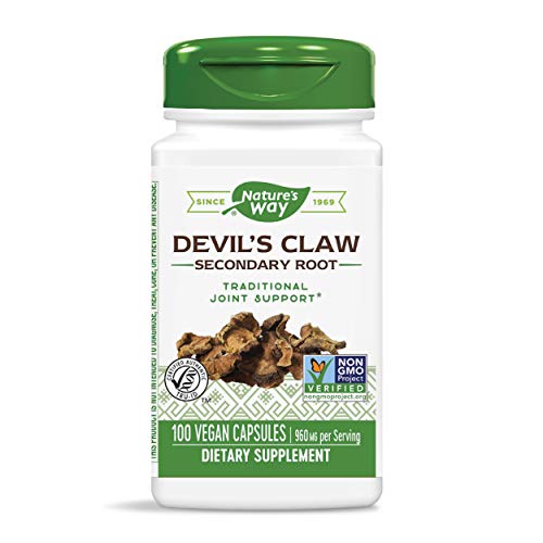 Nature's Way Devil’s Claw Secondary Root 480 mg, 100 Vcaps (Packaging May Vary)