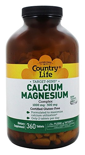 Country Life Target Mins Cal-mag Complex, 1,000 mg/500 mg Per 2 Tablets, 360-Count