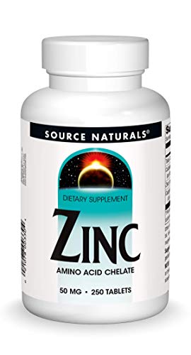 Source Naturals Zinc, Amino Acid Chelate - Dietary Supplement - 250 Tablets