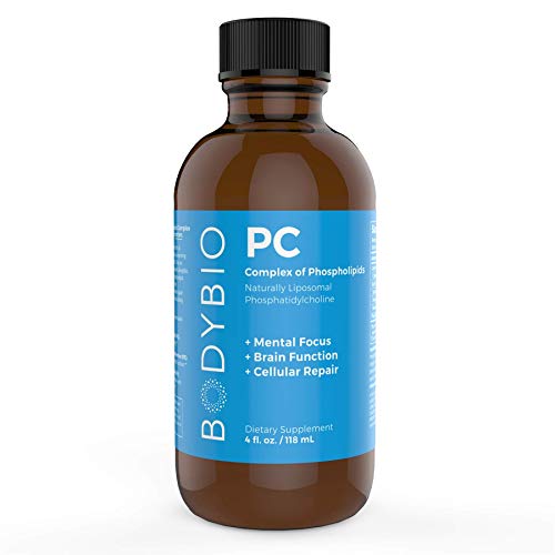 BodyBio | PC Phosphatidylcholine + Phospholipids | Liposomal for High Absorption | Optimal Brain & Cell Health | Boost Memory, Cognition, Focus & Clarity | 100% Non-GMO | 4 oz