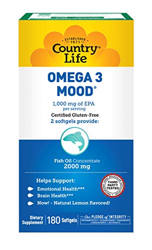 Country Life Omega 3 Mood 2000mg, 180-Softgels