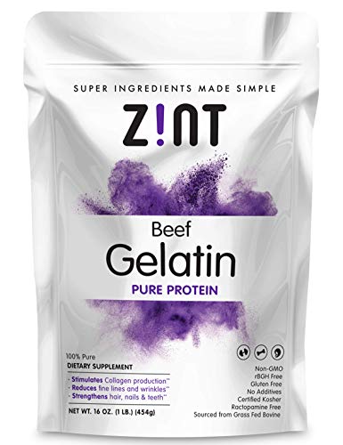Zint Grass-Fed Beef Gelatin Protein Powder Pouch, 16 Ounce