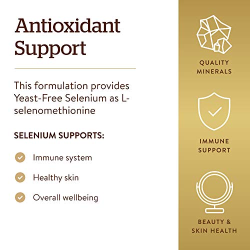 Solgar Yeast-Free Selenium 200 mcg, 250 Tablets - Supports Antioxidant & Immune System Health