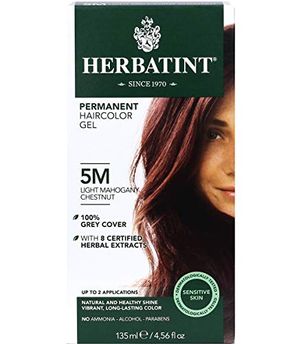 Herbatint Permanent Haircolor Gel Chestnut 4.5 Ounce, Light Mahogany Chestnut (5M), 1 Count