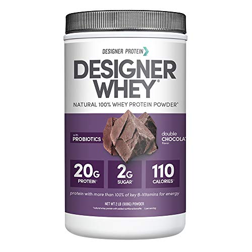 Designer Protein Whey Protein Powder, Non GMO, Made in USA Double Chocolate Double Chocolate 2 Pound 32 Ounce