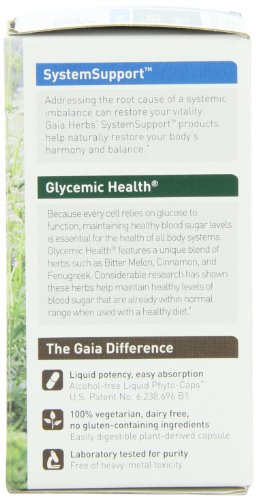 Gaia Herbs Glycemic Health Liquid Phyto-Capsules, 60 Count