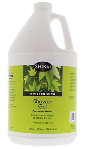 Shikai - Daily Moisturizing Shower Gel, Rich in Aloe Vera & Oatmeal That Leaves Skin Noticeably Softer & Healthier, Relief for Dry Skin, Gentle Soap-Free Formula (Cucumber Melon, 1 Gallon)
