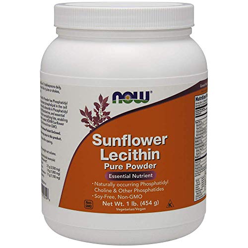 NOW Supplements, Sunflower Lecithin with naturally occurring Phosphatidyl Choline and Other Phosphatides, Powder, 1-Pound
