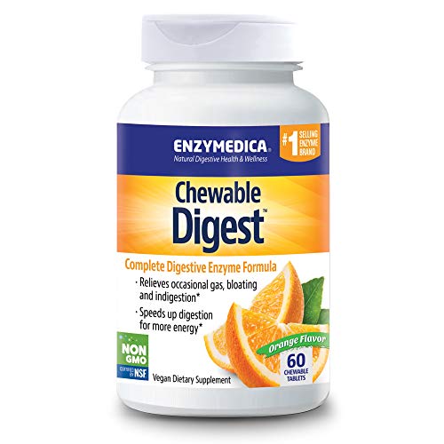 Enzymedica, Digest Chewable, Digestive Enzymes, Orange, 60 Tablets