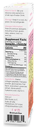 Zint Sweet Marine Collagen Powder Beauty Drink Mix Sampler (Assorted): Sugar-Free Collagen Peptides Drink w/Glucosamine, Hyaluronic Acid, Vitamin C, Acai Extract (3 5g Packets)