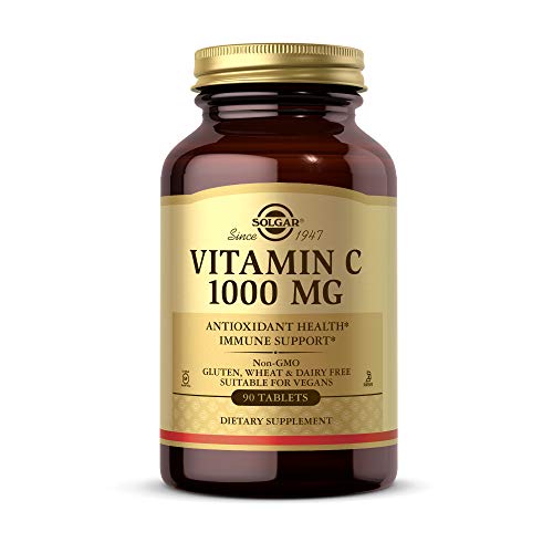 Solgar Vitamin C 1000 mg, 90 Tablets - Antioxidant & Immune Support, Overall Health, Healthy Skin & Joints - Bioflavonoids Supplement - Non-GMO, Vegan, Gluten Free, Kosher - 90 Servings