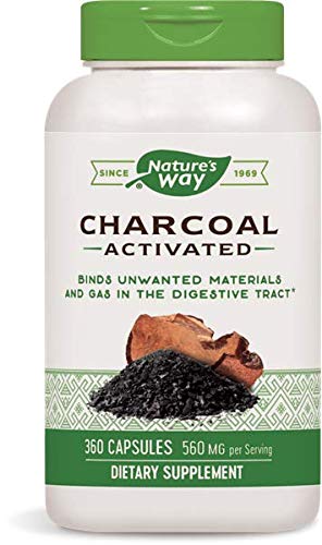 Nature's Way Charcoal Activated; 560 mg Charcoal per serving; 360 Capsules (Packaging May Vary)