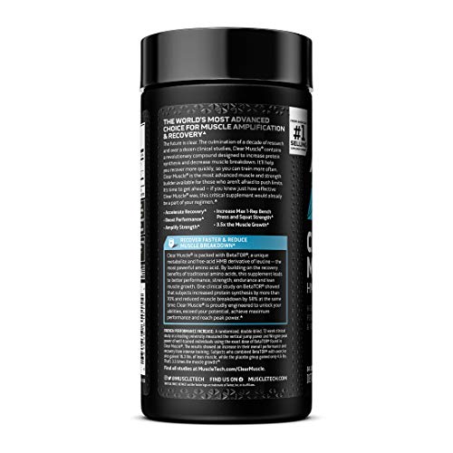 Muscle Recovery | MuscleTech Clear Muscle Post Workout Recovery | Muscle Builder for Men & Women | HMB Supplements | Sports Nutrition Post Workout Recovery & Muscle Building Supplements, 84 ct