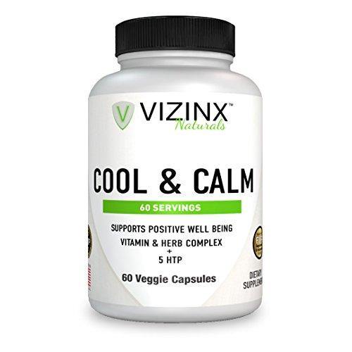 VIZINX Cool & Calm 60 Veggie Caps - Supports Positive Well Being Includes 5 HTP - Vitamins Emporium