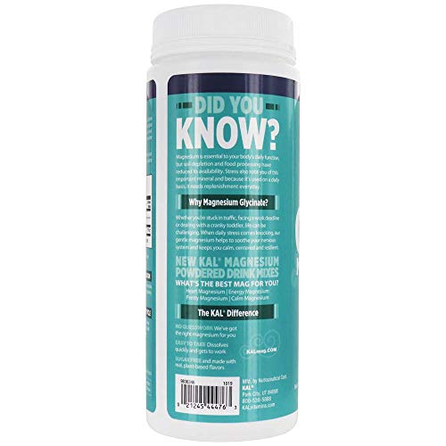 KAL Calm Magnesium Anti-Stress Drink | 325mg Mag Glycinate | Calm & Relaxation Support for Body & Mind | 12.7oz, 80 Serv