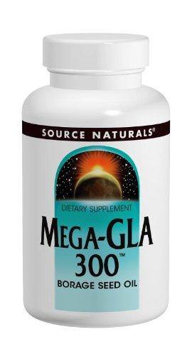 Source Naturals Mega-GLA 300 - 100% Pure, Cold Pressed Borage Seed Oil, Fatty Acid - 60 Softgels - Vitamins Emporium