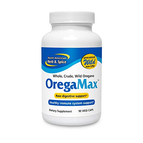 North American Herb & Spice OregaMax - 90 Vegi Capsules - Healthy Digestive & Immune Support - Oreganol P73 Oregano Oil Supplement with Garlic & Onion - Non-GMO - 90 Servings