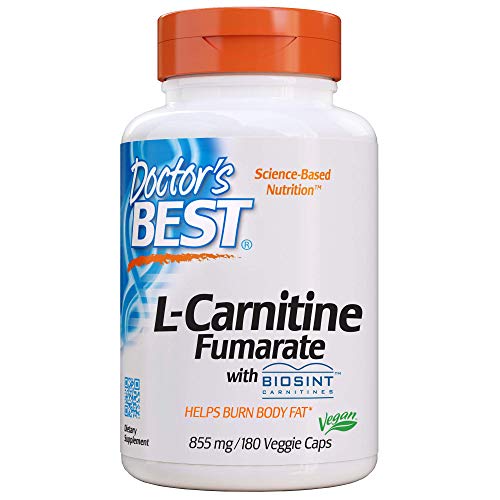 Doctor's Best Best L-Carnitine Fumarate Featuring Sigma Tau Carnitine (855 Mg) Vegetable Capsules, 180-Count
