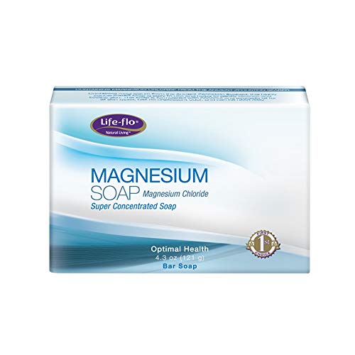 Life-flo Magnesium Bar Soap | Super Concentrated with Calming Magnesium Chloride, Plus Coconut and Avocado Oils | 4.3oz