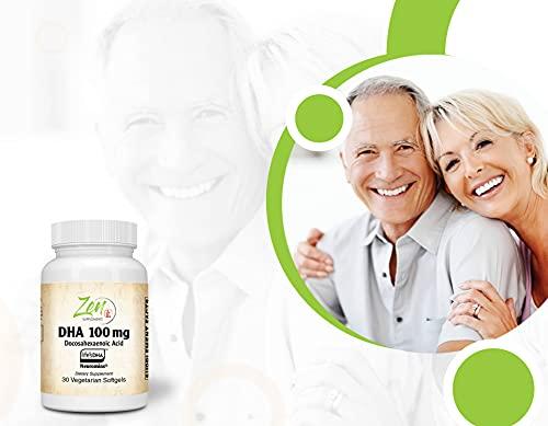 Zen Supplements - Neuromins DHA 100 Mg - Vegan & Algae Sourced DHA Supplement Supports Eye Health, Heart Health, and Optimal Wellness 30-Vegcaps