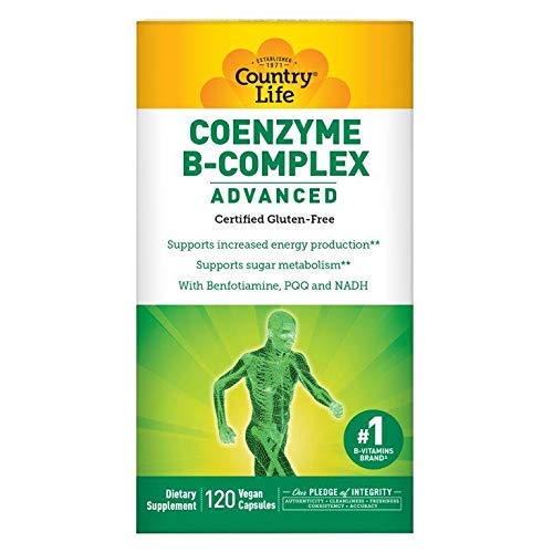 Country Life Coenzyme B Complex Advanced - 120 Vegetarian Capsules - Supports Energy Production - Sugar Metabolism