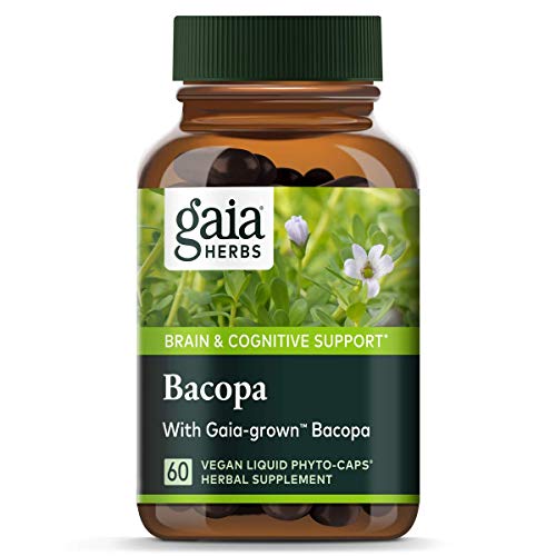 Gaia Herbs, Bacopa, Brain and Cognitive Support, Vegan Liquid Capsules, 60 Count