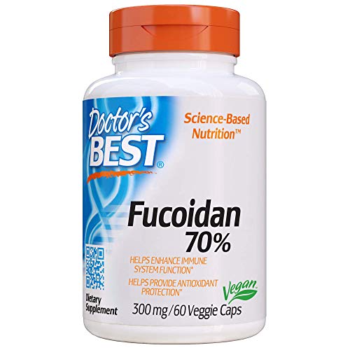 Doctor's Best Fucoidan 70%, Non-GMO, Vegan, Gluten Free, 60 Veggie Caps