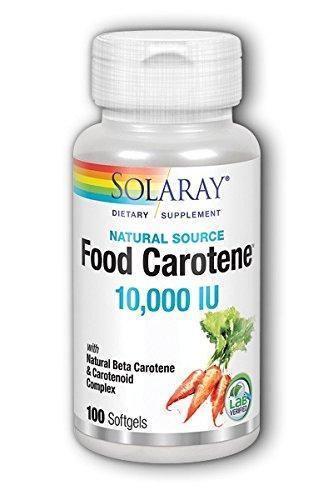 Solaray Food Carotene Capsules, 10000IU, 100 Count - Vitamins Emporium