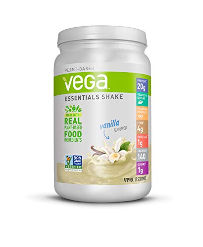Vega Essentials Protein Powder, Vanilla, 21.9 Ounce (17-18 Servings)