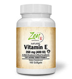Natural Vitamin E – 400IU Vitamin E Capsules with 100% Natural Mixed Tocopherols - Non-GMO E Vitamin – 100 Softgels