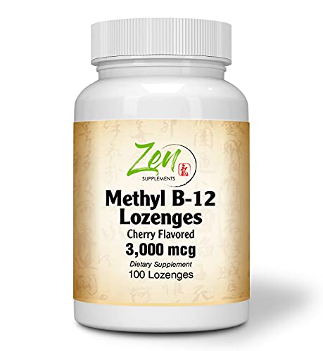 Best Metholated b12 Vitamin & B12 with Folic Acid Supplement - with Vitamins B-6, Folic Acid, Biotin - Support Cardiovascular Health, Healthy Immune System, Brain & Nerve Function - 100 Lozenge