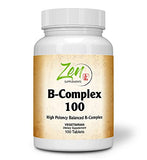 Advanced B Complex Vitamin Supplement - Full-Spectrum B Vitamin with Folic Acid, Biotin, Inositol - 100 Tablets