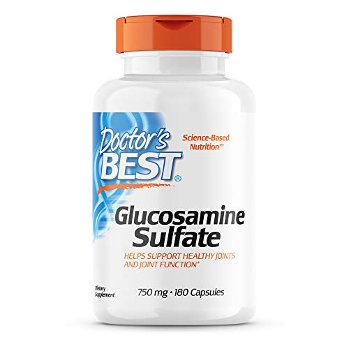Doctor's Best Glucosamine Sulfate, Non-GMO, Gluten Free, Soy Free, Joint Support, 750 mg, 180 Caps