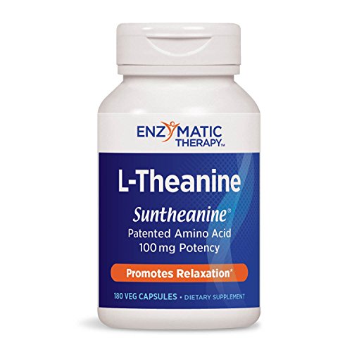 Enzymatic Therapy L-Theanine Suntheanine Brand Patented Amino Acid 100 mg Potency, 180 VCaps