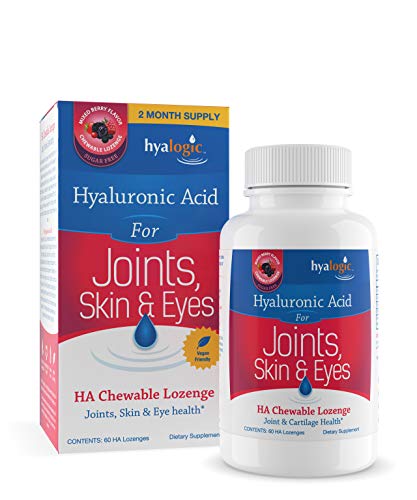 Hyalogic Hyaluronic Acid for Joint Support, Skincare & Eye Health - Berry Flavored Chewables