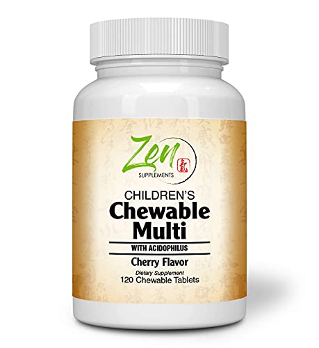 Children's Chewable Multivitamin - Best Kids Vitamins Cherry Flavor Daily Multivitamin with Essential Vitamins, Minerals, Probiotics - Truly All-in-ONE Solution for Overall Health - 120 Chew Tabs