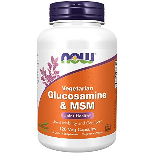 NOW Supplements, Glucosamine & MSM (Not Shellfish Derived), Vegetarian , 120 Veg Capsules