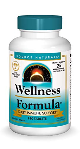Source Naturals Wellness Formula Bio-Aligned Vitamins & Herbal Defense - Immune System Support Supplement & Immunity Booster - 180 Tablets