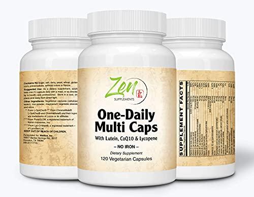 High Potency Multimineral & Daily MultiVitamin Without Iron - Lutein, B6 Vitamins, Super B Complex - Support Overall Well-Being with These Pure MultiVitamins - 120 VegCap Immunity Vitamins for Adults