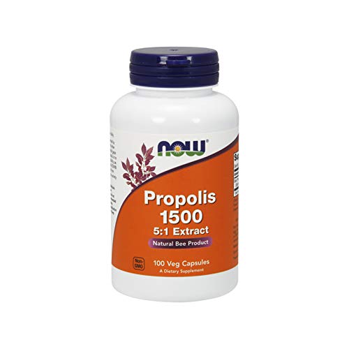 NOW Supplements, Propolis 1,500 mg with 5:1 Concentrate, Natural Bee Product, 100 Veg Capsules