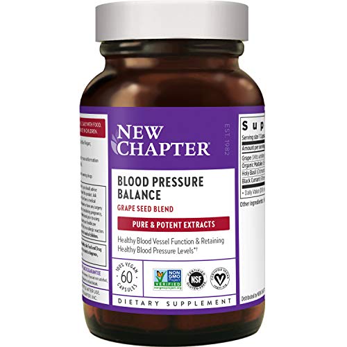 New Chapter Blood Pressure Supplement - Blood Pressure Take Care with Grapeseed + Black Currant + Non-GMO Ingredients for Blood Pressure Support - 60 ct Vegetarian Capsule