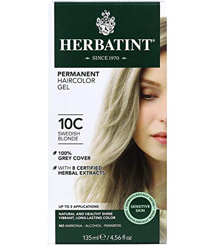 Herbatint Permanent Haircolor Gel, 10C Swedish Blonde, 4.56 Ounce