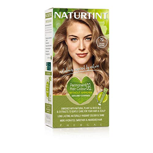 Naturtint Permanent Hair Color 7G Golden Blonde (Pack of 1), Ammonia Free, Vegan, Cruelty Free, up to 100% Gray Coverage, Long Lasting Results