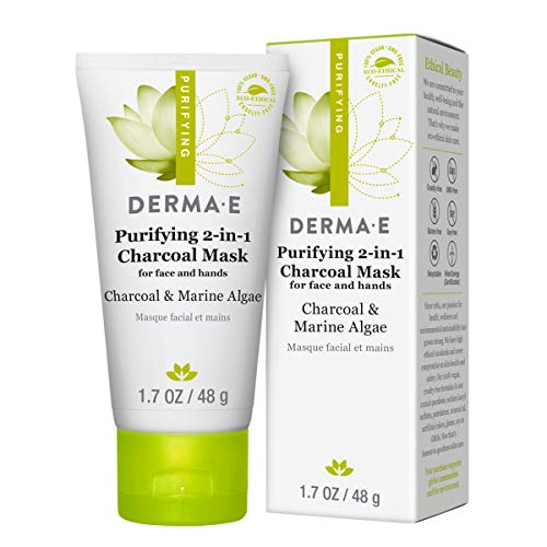 derma e Purifying 2-in-1 Charcoal Face Mask with Activated Charcoal, 1.7 Oz