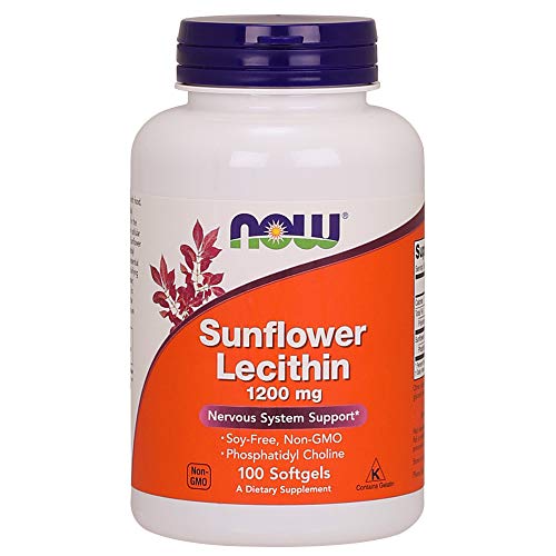NOW Supplements, Sunflower Lecithin 1200 mg with Phosphatidyl Choline, 100 Softgels
