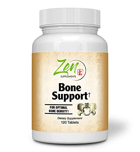 Complete Bone Strength Support - Best Bone Supplement with Vitamin D, Vitamin K, Calcium, Magnesium, Boron, Best Calcium Supplements for Bone Density & Strength - Non-GMO & Gluten Free - 120 Tabs