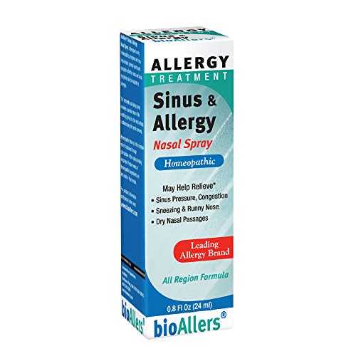 bioAllers Sinus and Allergy Relief Nasal Spray | Fast-Acting Homeopathic Remedy for Congestion, Pressure & Headache, Runny Nose & Sneezing | .8 oz