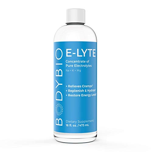 BodyBio - E-Lyte, Liquid Electrolyte - Sodium, Magnesium & Potassium for Rapid Natural Hydration - No Sugar or Additives - Keto Friendly Electrolyte for Rapid Dehydration Recovery - 16oz
