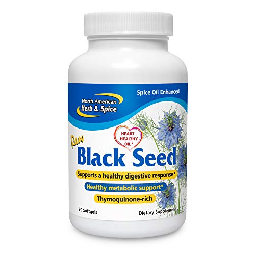 North American Herb & Spice Black Seed Oil 1000 mg - 90 Count - Liver, Gallbladder & Intestinal Function - Heart & Digestive Health - Black Seed Oil, Oregano Oil, Fennel - Non-GMO - 45 Servings